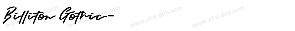 Billiton Gothic字体转换